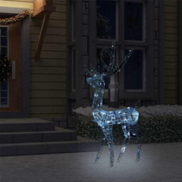 Berkfield Unique Acrylic Reindeer Christmas Decoration 140 Leds 120 Cm Cold White - thumbnail 3