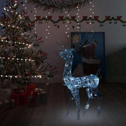 Berkfield Unique Acrylic Reindeer Christmas Decoration 140 Leds 120 Cm Cold White - thumbnail 2