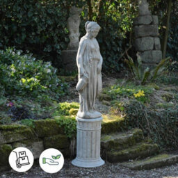 Classic Stone Cast Woman Statue With A Jug Of Water - thumbnail 1