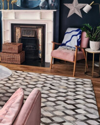 Beliani Rug Aydin Grey 160 X 230 Cm Leather - thumbnail 2