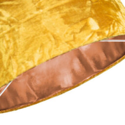 Happy Homewares Modern Ochre/mustard Crushed Velvet 14 Table/pendant Shade With Copper Inner - thumbnail 2