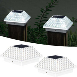Taylor & Brown 6 Pack Solar Post Lights - Waterproof Outdoor Fence & Deck Lamps For 3.5X3.5/4X4 Posts, Garden & Patio Décor