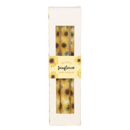 Something Different Sunflower Taper Candle (Pack Of 3) White/yellow (One Size) - thumbnail 3