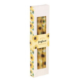 Something Different Sunflower Taper Candle (Pack Of 3) White/yellow (One Size) - thumbnail 2