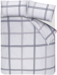 Luxury Houndstooth Check  Brushed Cotton Duvet Cover Set - Easy Care Bedding - thumbnail 5