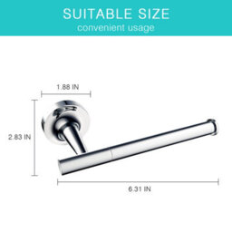 Jassferry Wall Mounted Toilet Paper Holders With Polished Chrome Roll Holder - thumbnail 2