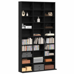 Walplus Cd Cabinet Black Oak 101 X 23 X 177.5 Cm Engineered Wood - thumbnail 3