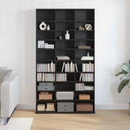 Walplus Cd Cabinet Black Oak 101 X 23 X 177.5 Cm Engineered Wood - thumbnail 4