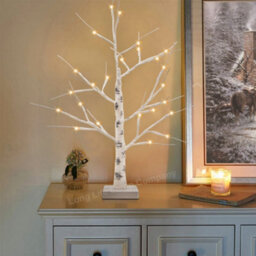 Long Life Lamps Company Led Indoor Christmas Tree White 60Cm 3000K Light Dual Mains And Battery Operated Tree03 - thumbnail 9