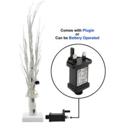 Long Life Lamps Company Led Indoor Christmas Tree White 60Cm 3000K Light Dual Mains And Battery Operated Tree03 - thumbnail 4