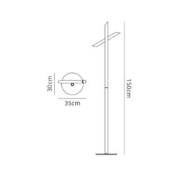 Luminosa Lighting Luminosa Take Blanco Floor Lamp 9W Led 3000K, 800Lm, Dimmable, White - thumbnail 5