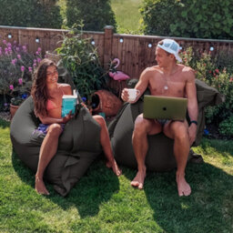 rucomfy Beanbags Rucomfy Indoor Or Outdoor Adults Water Resistant Giant Squarbie - Beanbag Lounger