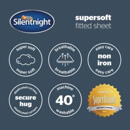 Silentnight Plain Sage King Fitted Sheet - thumbnail 6