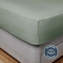 Silentnight Plain Sage King Fitted Sheet - thumbnail 4