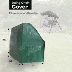 Divchi 3 Seater Garden Swing Covers Waterproof Heavy Duty Outdoor Swinging Chair Cover Windproof Antiuv Patio Garden With Zips - thumbnail 4