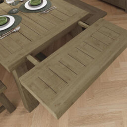 FWSTYLE 2M Fixed Top Dining Table Solid Reclaimed Natural Pine - thumbnail 3