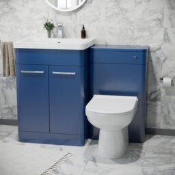 Nes Home 600mm Freestanding Vanity Unit With Basin, Btw Toilet, Wc Unit Royal Blue - thumbnail 2