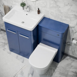 Nes Home 600mm Freestanding Vanity Unit With Basin, Btw Toilet, Wc Unit Royal Blue - thumbnail 4