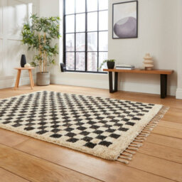 Multi Kilim Modern Easy To Clean Chequered Handmade Diningroom Bedroom And Living Room Rug-120Cm X 170Cm - thumbnail 2