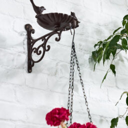 Dibor Cast Iron Outdoor Garden Bird Feeder Bird Dish With Bracket - thumbnail 5