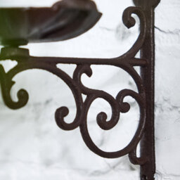Dibor Cast Iron Outdoor Garden Bird Feeder Bird Dish With Bracket - thumbnail 4