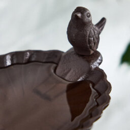 Dibor Cast Iron Outdoor Garden Bird Feeder Bird Dish With Bracket - thumbnail 3