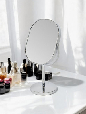 Showerdrape Nikon 3X Magnifying Chrome Oval Vanity Mirror - image 1