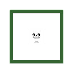 "9X9"" Green Picture Frame - 9X9"" Square Frame With 5X5"" Mount For 9X9""/5X5"" Pictures Vintage Style Wall Art, 1 Pack" - thumbnail 1