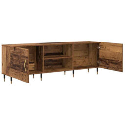 Berkfield Modern Tv Cabinet Old Wood 150 X 30 X 50 Cm Engineered Wood - thumbnail 5