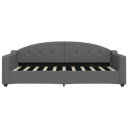 Berkfield Daybed With Trundle And Drawers Dark Grey 90X190 Cm Fabric - thumbnail 7