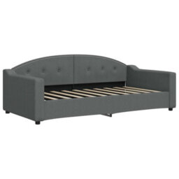 Berkfield Daybed With Trundle And Drawers Dark Grey 90X190 Cm Fabric - thumbnail 6