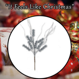 Glitter Berry Pick Christmas Decoration Ornament Silver - thumbnail 7