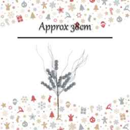 Glitter Berry Pick Christmas Decoration Ornament Silver - thumbnail 2