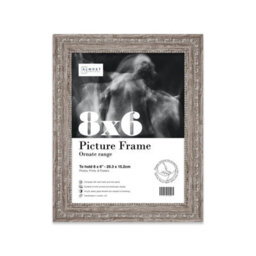 8X6 Walnut Ornate Picture Frame (15.2 X 20.3Cm) Poster, Photo, Artwork, Gallery Wall Or Print - thumbnail 1