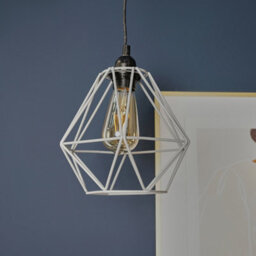 Valuelights Diablo Modern Geometric Grey Metal Cage Ceiling Light Shade (D)21Cm - thumbnail 8