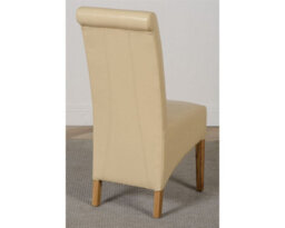 That's Furniture Kuba 150 X 85 Cm Chunky Medium Oak Dining Table And 6 Chairs Dining Set With Montana Ivory Leather Chairs - thumbnail 7