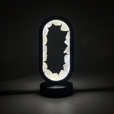 Cello Gleneagles Oval Earth Led Natural Crystal Lamp - Rock Quartz Dimmable White Led - image 1