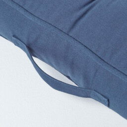 Homescapes Navy Blue Cotton Armchair Booster Cushion - thumbnail 6