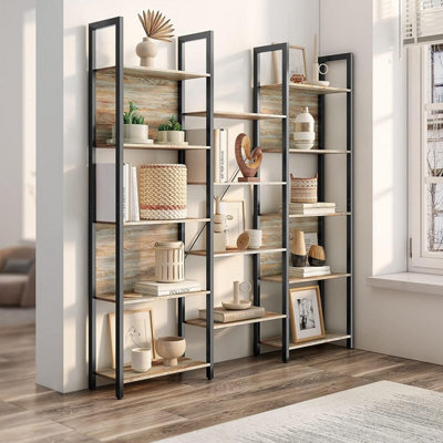 Songmics Bookcase, Bookshelf With 14 Shelves, Metal Frame, Shelf Unit For Living Room, Home Office - image 1
