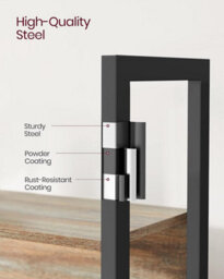 Songmics Bookcase, Bookshelf With 14 Shelves, Metal Frame, Shelf Unit For Living Room, Home Office - thumbnail 4
