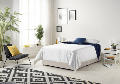 Somnior Beds Somnior Plush Silver Memory Foam Divan Bed With Mattress And 4 Drawers - King - image 1