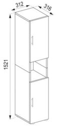 Vcm Bathroom Furniture Bathroom Cupboard Flandu - thumbnail 4