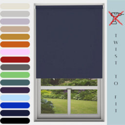 Caecus Blinds Mtm Blinds Outlet No Drill Blackout Roller Blind Navy 180Cm - thumbnail 1