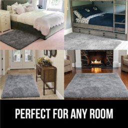 Milky White Fluffy Shaggy Rug - Soft Anti-Slip Floor Mat For Bedroom & Living Room 80X160Cm - thumbnail 8