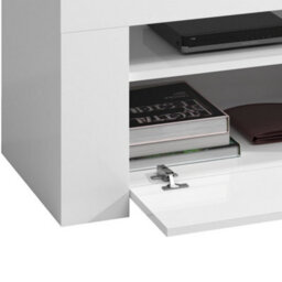 Direct Furniture Suppliers Ltd Ambit White Dual Zone Under Tv Unit - Modern Media Entertainment Cabinet - H: 43Cm X W: 120Cm X D: 42Cm - thumbnail 6