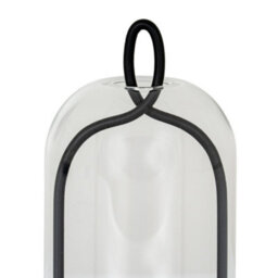Hill Interiors Nyx Medium Candle Holder With Glass Cloche - L10 X W10 X H19 Cm - Black - thumbnail 3