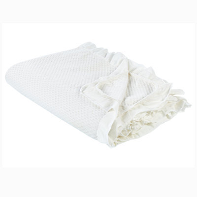 Beliani Bedspread Hatton Cotton 220 X 240 Cm Off-White - image 1