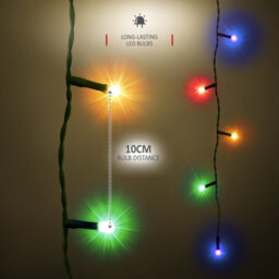 Netta Christmas Tree Lights 2.5M X 12 Strands 300 Leds Fairy Lights - Multi - thumbnail 4