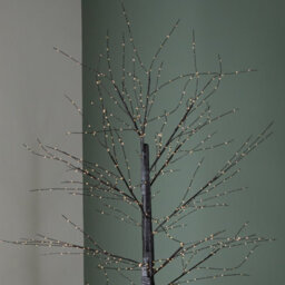Samuel Alexander 7Ft (2.10M) Tall Light Up Black Micro Dot Christmas Tree With 1600 Warm White Leds - thumbnail 4