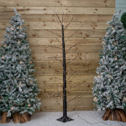 Samuel Alexander 7Ft (2.10M) Tall Light Up Black Micro Dot Christmas Tree With 1600 Warm White Leds - thumbnail 9